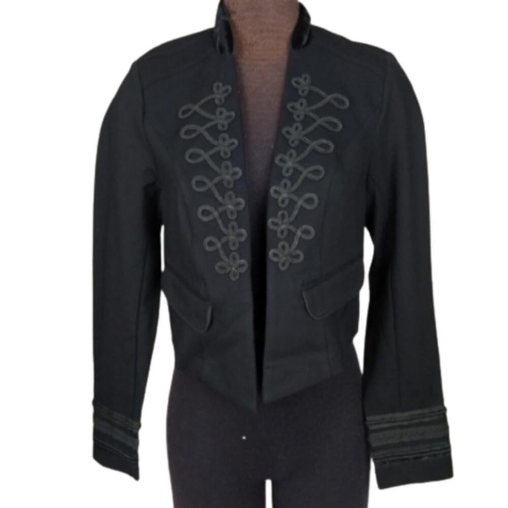 TORRID EMBELLISHED STRETCH MILITARY JACKET Size 00 (M/L) - Picture 9 of 10